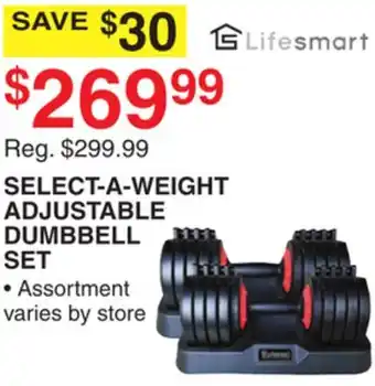 Dunham's Sports SELECT-A-WEIGHT ADJUSTABLE DUMBBELL SET offer