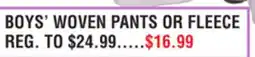 Dunham's Sports BOYS' WOVEN PANTS OR FLEECE offer