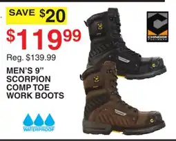 Dunham's Sports MEN'S 9 SCORPION COMP TOE WORK BOOTS offer
