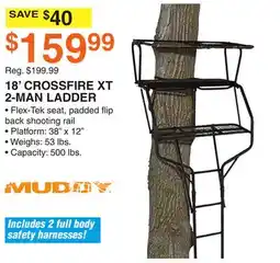 Dunham's Sports MUDDY 18' CROSSFIRE XT 2-MAN LADDER offer