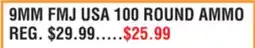 Dunham's Sports 9MM FMJ USA 100 ROUND AMMO offer