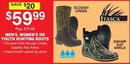 Dunham's Sports MEN'S, WOMEN'S OR YOUTH HUNTING BOOTS offer