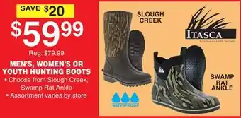 Dunham's Sports MEN'S, WOMEN'S OR YOUTH HUNTING BOOTS offer