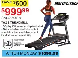 Dunham's Sports NORDICTRACK T8.5S TREADMILL offer