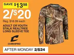 Dunham's Sports ADULT OR YOUTH STALK REALTREE LONG SLEEVE TEE offer