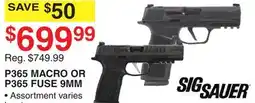 Dunham's Sports SIG SAUER P365 MACRO OR P365 FUSE 9MM offer