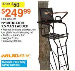 Dunham's Sports 22' MITIGATOR 1.5 MAN LADDER offer