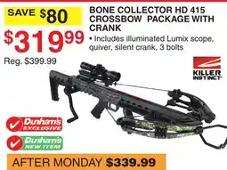 Dunham's Sports BONE COLLECTOR HD 415 CROSSBOW PACKAGE WITH CRANK offer