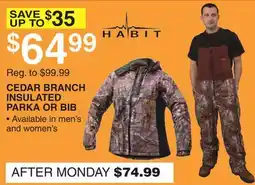 Dunham's Sports CEDAR BRANCH INSULATED PARKA OR BIB offer