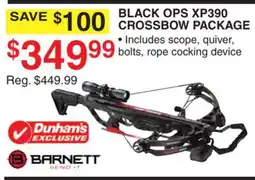 Dunham's Sports BARNETT BLACK OPS XP390 CROSSBOW PACKAGE offer