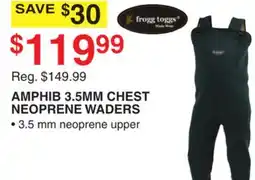 Dunham's Sports AMPHIB 3.5MM CHEST NEOPRENE WADERS offer