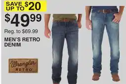 Dunham's Sports WRANGLER MEN'S RETRO DENIM offer