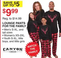 Dunham's Sports LOUNGE PANTS FOR THE FAMILY offer