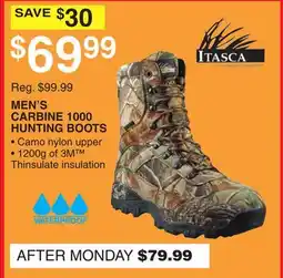 Dunham's Sports ITASCA MEN'S CARBINE 1000 HUNTING BOOTS offer