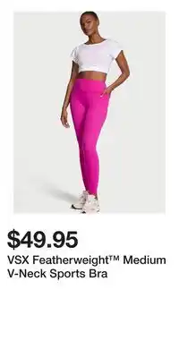 Victoria's Secret VSX Featherweight Medium V-Neck Sports Bra offer