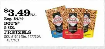 McLendon Dot's 5 Oz. Pretzels offer