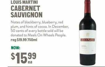New Seasons Market Louis Martini Cabernet Sauvignon offer