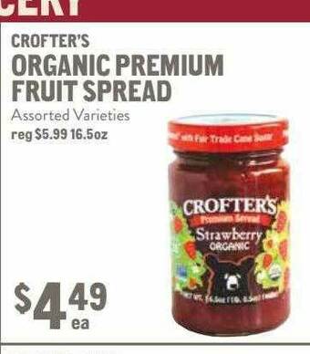New Seasons Market Crofter's Organic Premium Fruit Spread offer