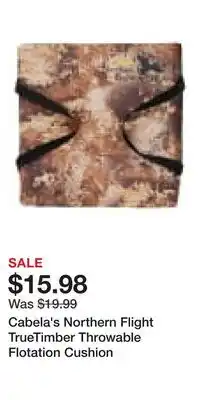 Cabela's Cabela's Northern Flight TrueTimber Throwable Flotation Cushion offer