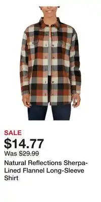 Cabela's Natural Reflections Sherpa-Lined Flannel Long-Sleeve Shirt offer