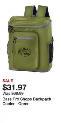 Cabela's Bass Pro Shops Backpack Cooler - Green offer