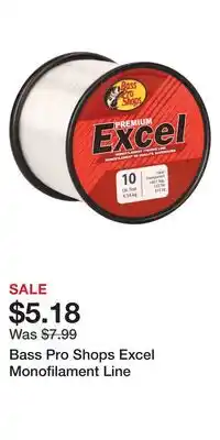 Cabela's Bass Pro Shops Excel Monofilament Line offer
