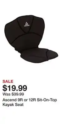 Cabela's Ascend 9R or 12R Sit-On-Top Kayak Seat offer