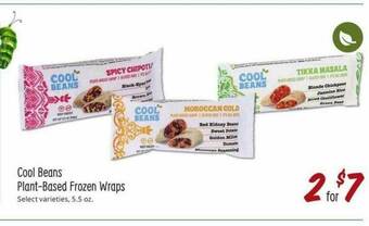 Sprouts Farmers Market Cool Beans Plant-based Frozen Wraps offer