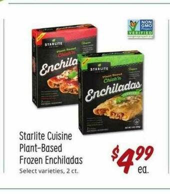 Sprouts Farmers Market Starlite Cuisine Plant-based Frozen Enchiladas offer