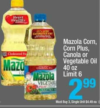 Super King Markets Mazola Corn Corn Plus Canola Or Vegetable Oil offer