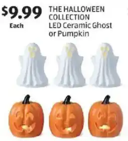 Aldi The halloween collection led ceramic ghost or pumpkin offer