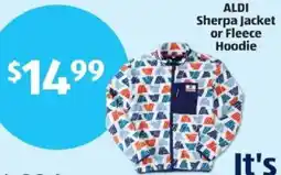 Aldi ALDI Sherpa Jacket or Fleece Hoodie offer