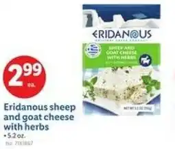 Lidl Eridanous sheep and goat cheese with herbs offer