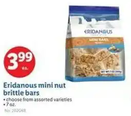 Lidl Eridanous mini nut brittle bars offer