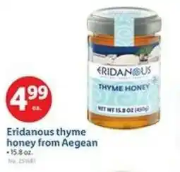 Lidl Eridanous thyme honey from Aegean offer