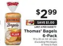 ShopRite Thomas' Bagels 6-Pack offer