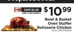 ShopRite Bowl & Basket Oven Stuffer Rotisserie Chicken offer