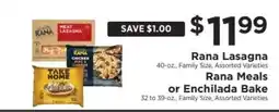 ShopRite Rana Lasagna, Rana Meals or Enchilada Bake offer