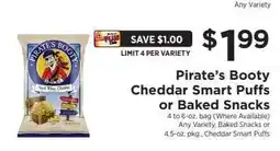 ShopRite Pirate’s Booty Cheddar Smart Puffs or Baked Snacks offer