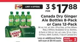 ShopRite Canada Dry Ginger Ale offer