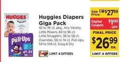 ShopRite Huggies Diapers Giga Pack offer