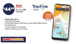 Family Dollar Tracfone Blu View 5 offer