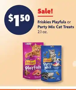Family Dollar Purina Friskies Playfuls or Party Mix Cat Treats offer