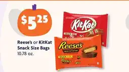 Family Dollar Reese's or KitKat Snack Size Bags offer