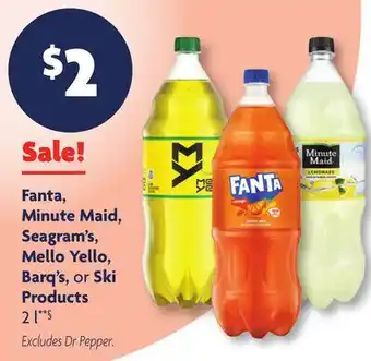 Family Dollar Fanta, Minute Maid, Seagram's, Mello Yello, Barq's, or Ski Products offer