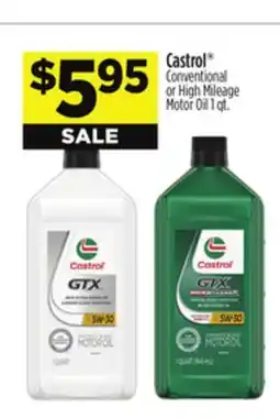 Dollar General Castrol Conventional or High Mileage Motor Oil offer