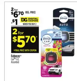 Dollar General Febreze Car offer