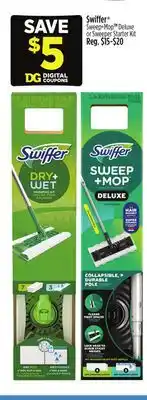 Dollar General Swiffer Sweep + Mop Deluxe or Sweeper Starter Kit offer