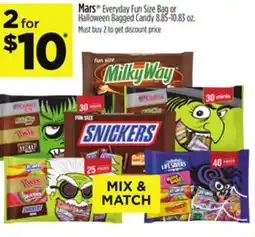 Dollar General Mars Everyday Fun Size Bag or Halloween Bagged Candy offer