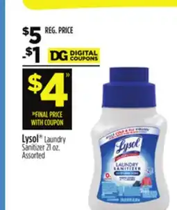 Dollar General Lysol Laundry Sanitizer offer